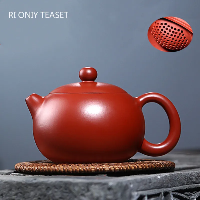 

Yixing, высококачественный чайник из фиолетовой глины, фотофильтрующий чайник с отверстиями, коллекция чайника из сырой руды, чайник Dahongpao, китайский чайный набор Zisha