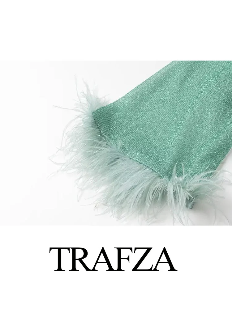 Брюки женские нишевые однотонные с длинным рукавом и поясом на резинке