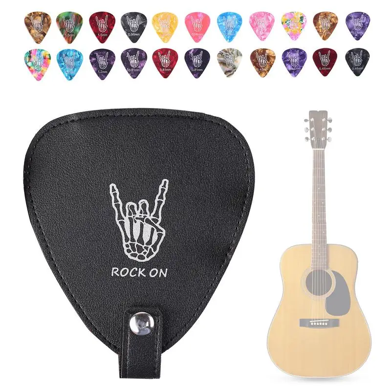 

Держатель для гитарной палочки из искусственной кожи держатель для гитарной палочки с 22 пиками водонепроницаемый из искусственной кожи де...