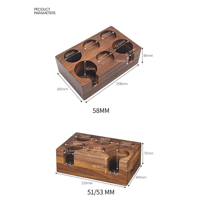 Держатель для темпера кофе подставка из ореховой древесины коврик эспрессо