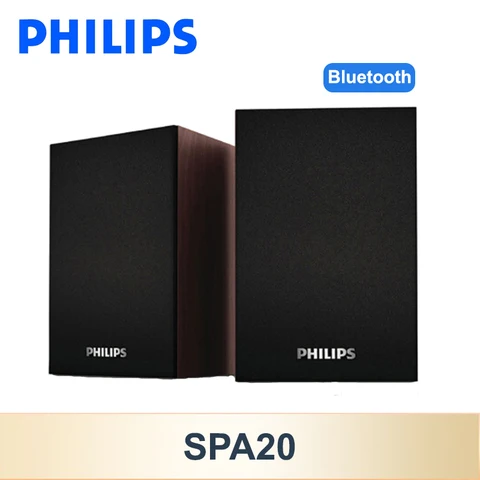 Студийный динамик Philips SPA20, настольный Саундбар с поддержкой Bluetooth, объемный звук Hi-Fi, сабвуфер для ноутбуков, ПК, компьютеров