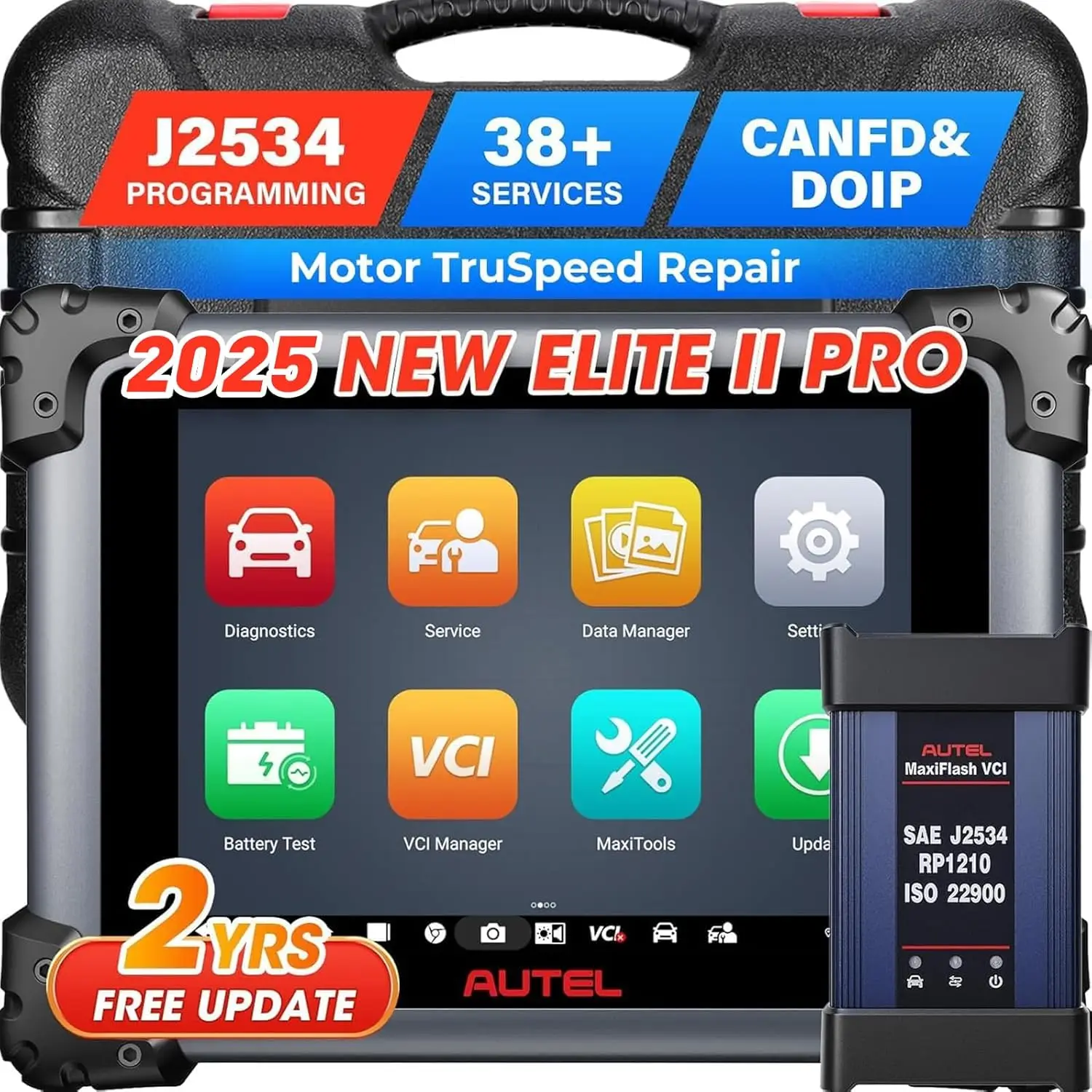 

Сканер Autel MaxiSys Elite II Pro Automotivo Elite 2 Pro 2-летнее обновление J2534 Инструмент для ремонта ECU Ремонт скорости двигателя TruSpeed