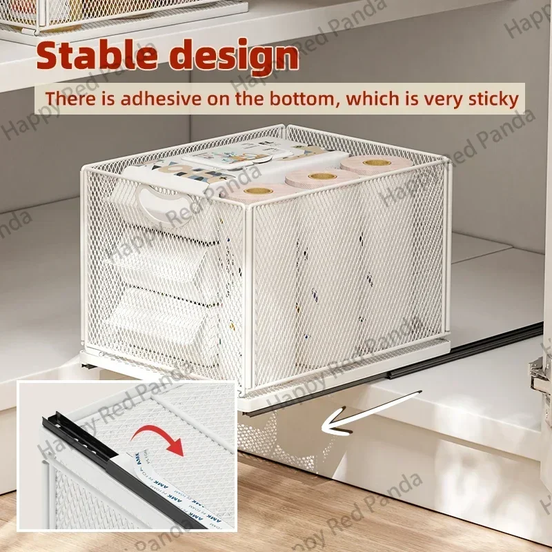 Кухонный ящик для хранения шкаф под раковиной выдвижная корзина с направляющей