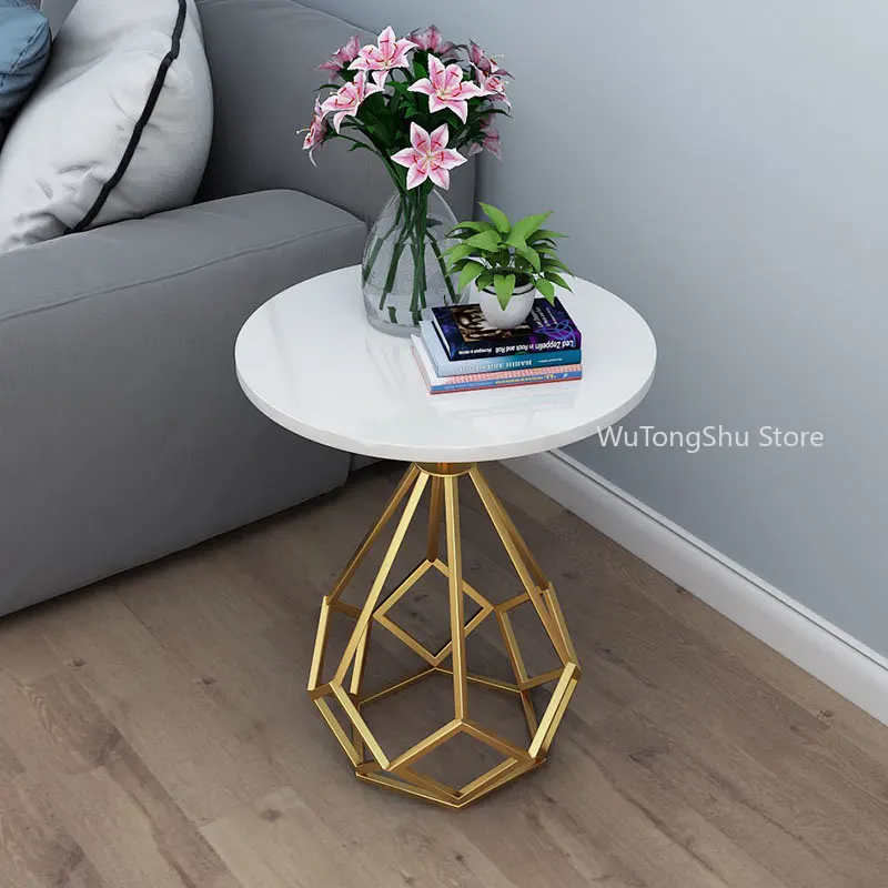 

Flower Tea Coffee Table Side Console Bedside Side Table Bedroom Bedroom Round Mesa Auxiliar Salon Living Room Furniture CJ006