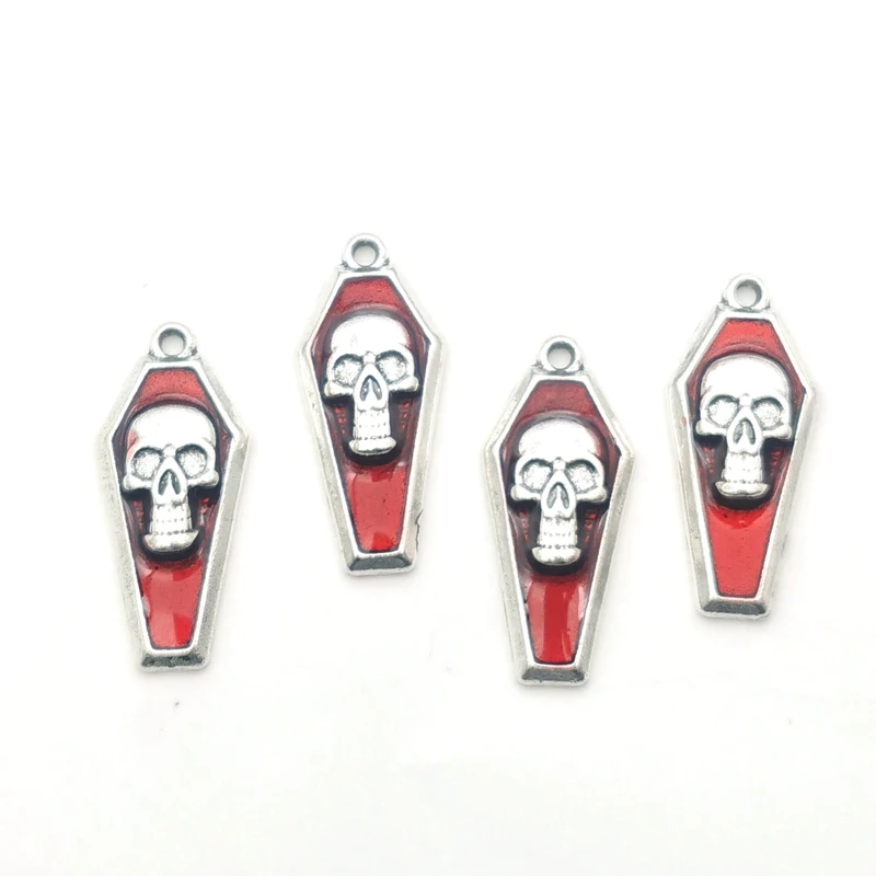 10 шт 31x15 мм гроб череп Готический сплав тибетские Подвески антикварное