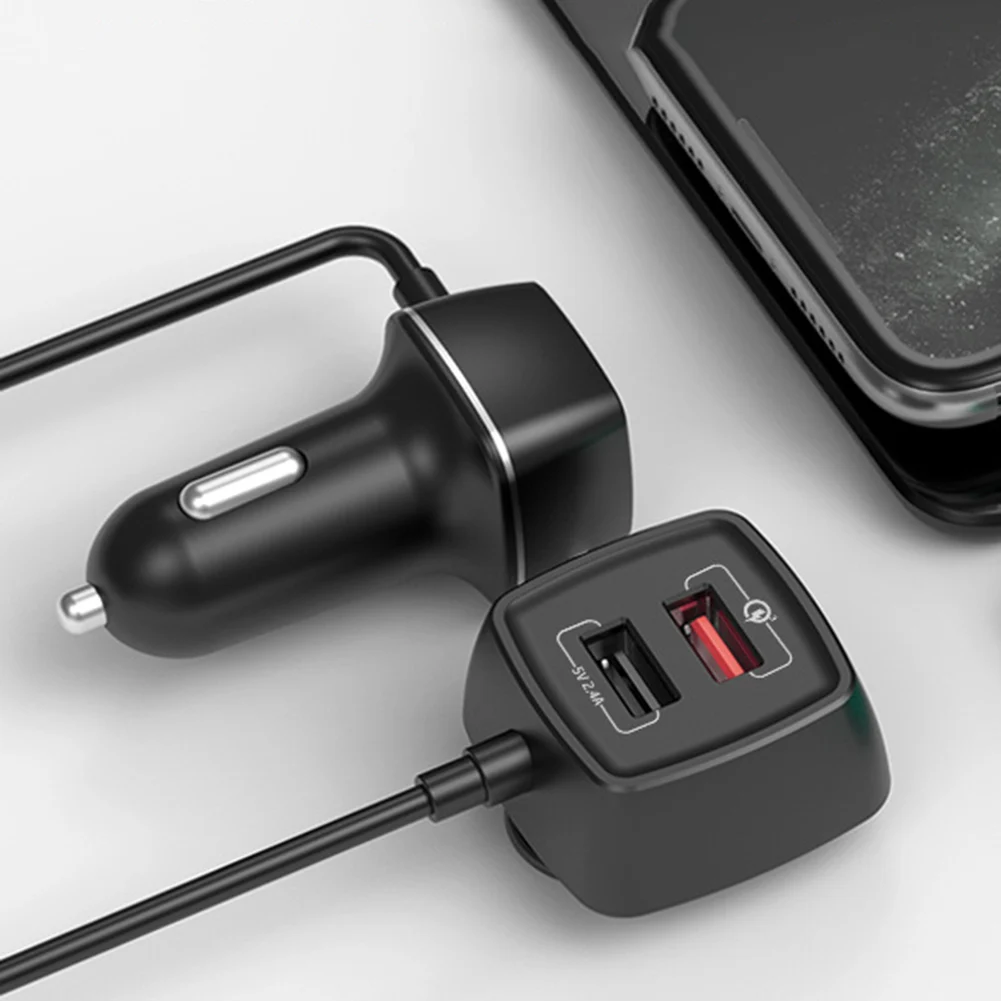 

1 шт., автомобильное зарядное устройство с 4 USB-портами для QC 3,0