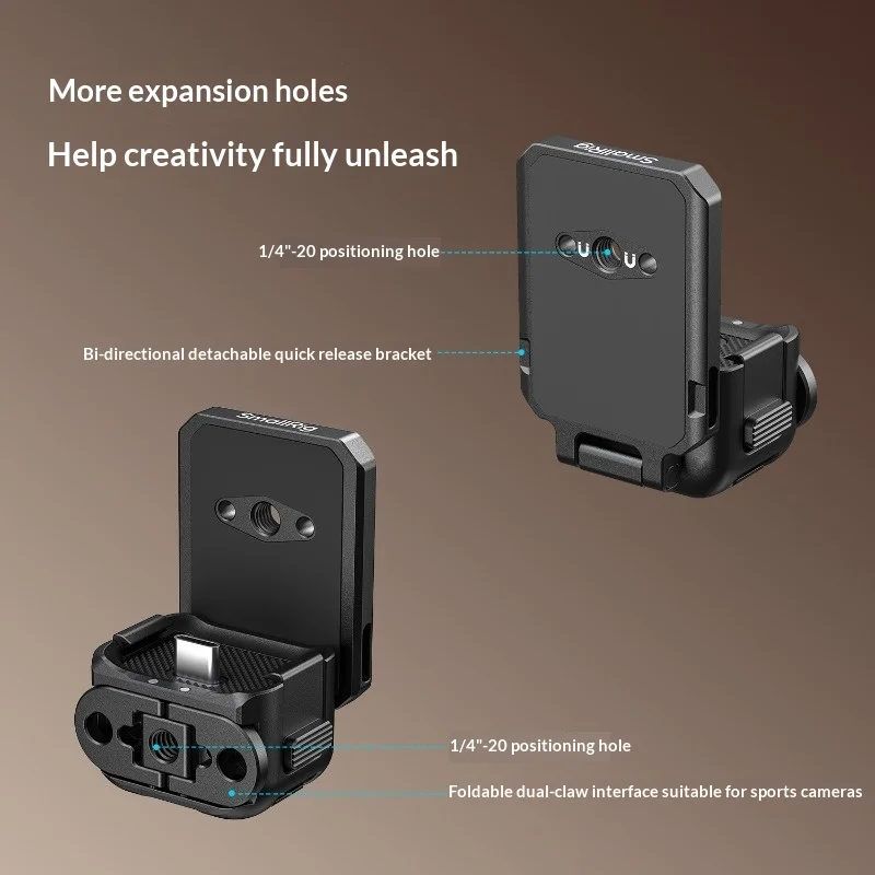 Фото Магнитная задняя панель для Pocket 4/3 - прямое подключение USB-C, магнит N52, 180° °   Складной, легкий №2