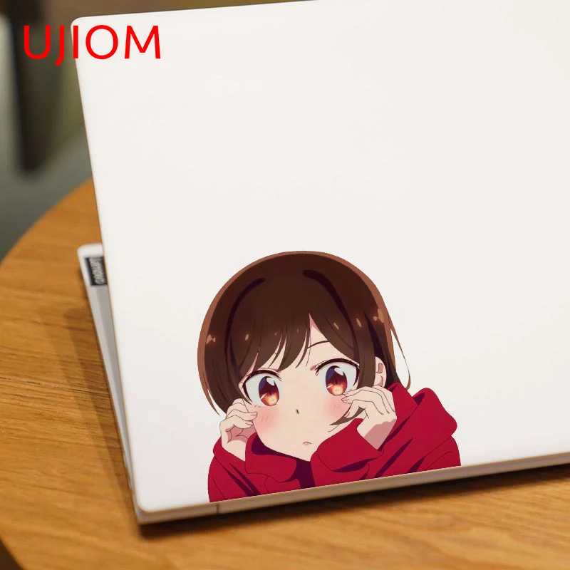 

UJIOM for Mizuhara Chizuru Cute Anime Peeker Wall Sticker Waterproof Vinyl Decal Living Room Wardrobe Bathroom Decoration