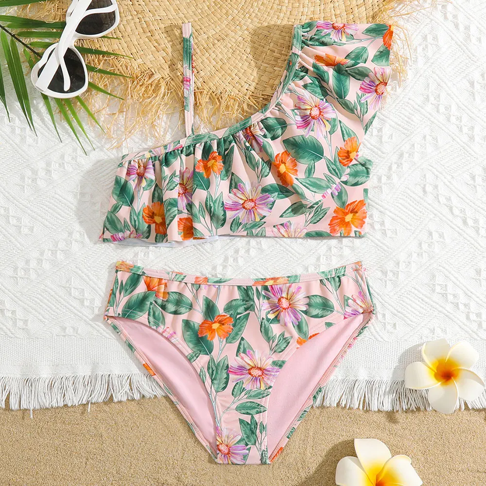 4 8 2019 - Years Floral Swimwear Kids Little Girls' Swimsuit Two Pieces ...
