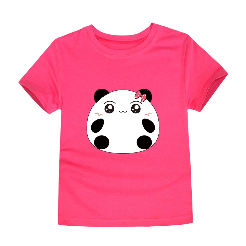 

Cartoon Panda Print Children Sunmmer T shirt Boys/Girls Animal Design Short Sleeves Tops Kids Clothes Cute Tees