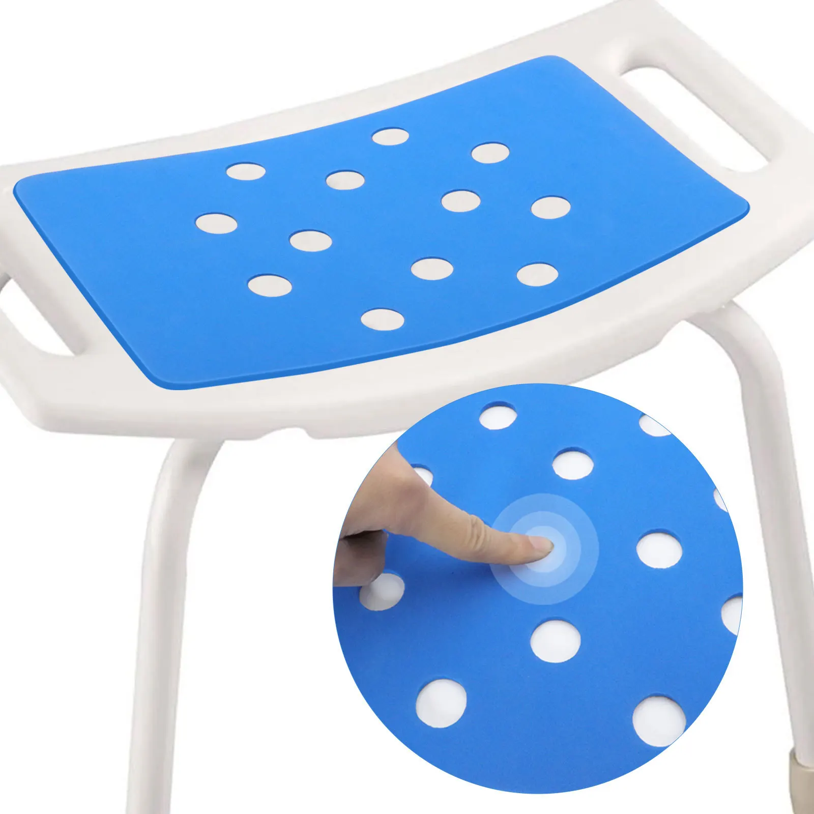 

1pc Multipurpose Shower Stool Cushion Waterproof Non-Slip Bath Chair Mat EVA Pad for Bathroom Shower Mat