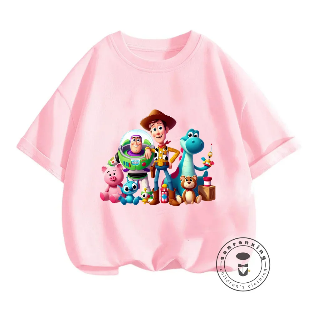 Детские футболки с героями Диснея История игрушек мягкие свободные необычным