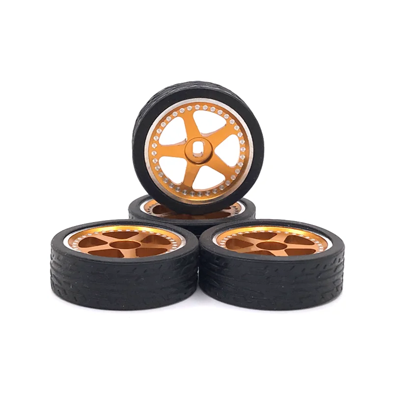 Metal Upgrade 11mm Width 26mm Outer Diameter Racing Wheel Tires For WLtoys Mosquito Car KYOSHO 1/28 RC Car Spare Parts