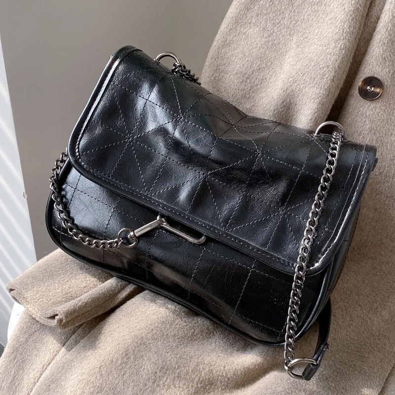 2022 New Fashion High-end Foreign Style Diamond Chain Bag Retro Shoulder Bag Large-capacity Tote Bag Women's Messenger Bag 