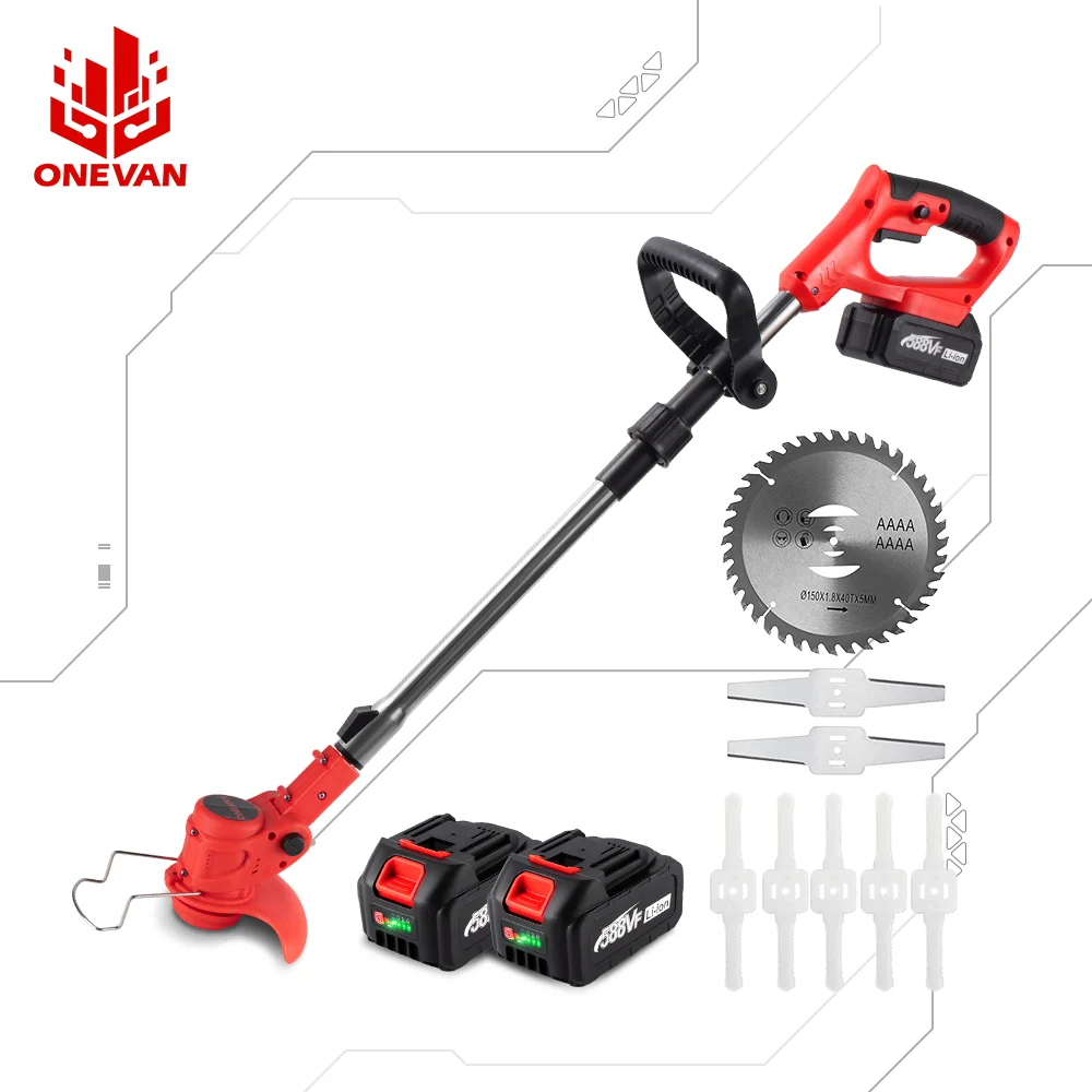 ONEVAN 2500W Electric Lawn Mower 20000RPM Cordless Grass Trimmer Length Adjustable Cutter Garden Tools For Makita 18V Battery |