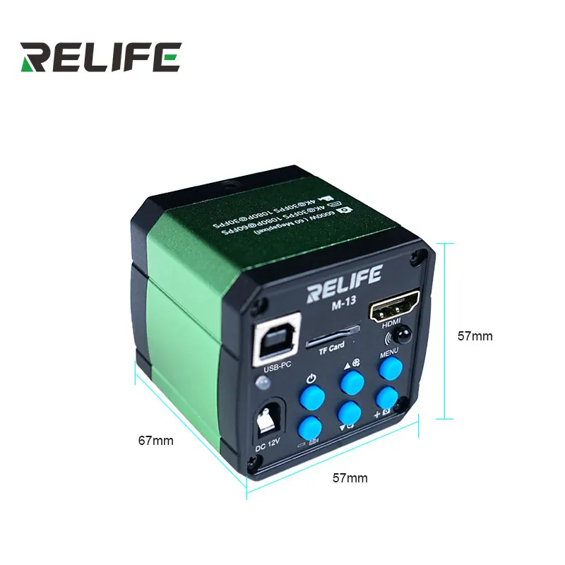 RELIFE M-12/M-13 тринокулярный микроскоп HD камера 3800 Вт датчик изображения для печатной