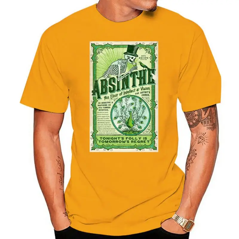 

Absinthe 1871 психоделический спирт Ecstasy ретро унисекс футболка 1346