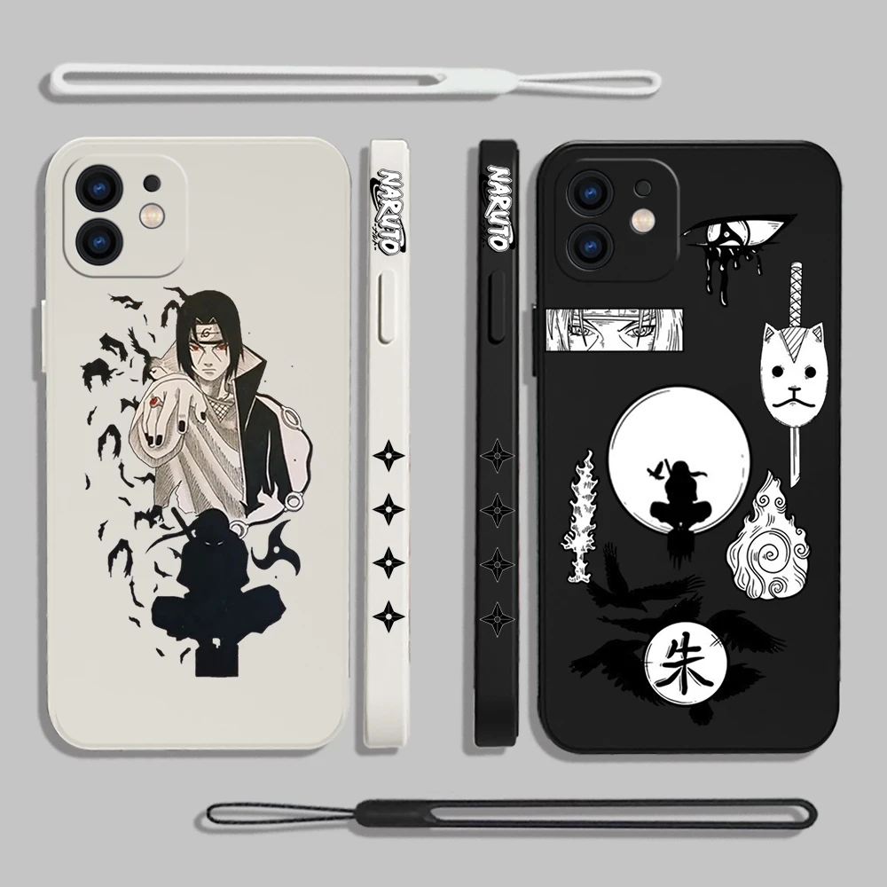 

Uchiha Itachi Naruto Akatsuki Phone Case For Xiaomi Mi 10 lite Poco M2 M4 F3 X3 GT 5G 4G Silicone Original Cases with Hand Strap