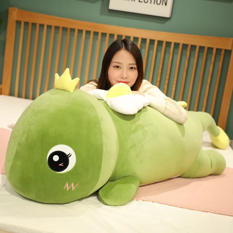 

80-120cm Cute Angel Dinosaur with Wings Plush Cushion Sofa Toys Soft Animal Pillow Stuffed Dragon Doll Kids Girls Birthday Gift