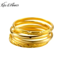 kissflower br280 fine jewelry wholesale fashion hot womangirl bride birthday wedding gift star meteor 24kt gold bracelet bangle