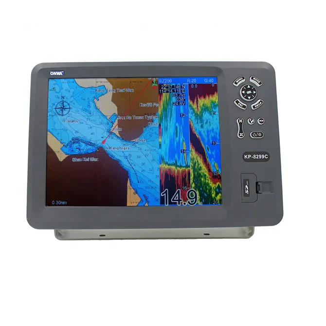 Морской GPS-карплоттер ONWA с эхолот/Glębokoje GPS KP-1299C/Echo Sounder