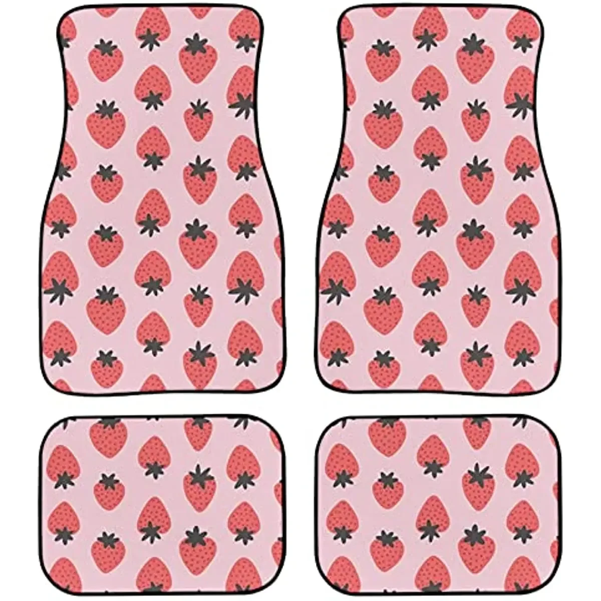 Автомобильные коврики Frestree Pink Strawberry 4 упаковки универсальные подходят для