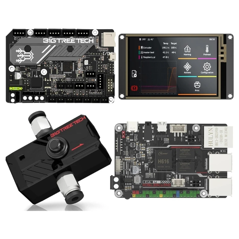 

16FB SKR Mini V3.0 + BTT PiV1.2 + TFT35 SPI v2.1 и SFS V2.0 для 3D-принтера Ender3