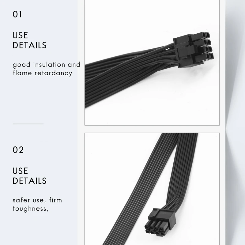 Кабель питания PCI-E 8-контактный на двойной (6 + 2-контактный) для модульного