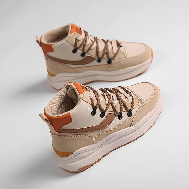 

Fashion thick soled shoes for women, Korean version, versatile high top women's sneakers, 2023 winter student running shoes