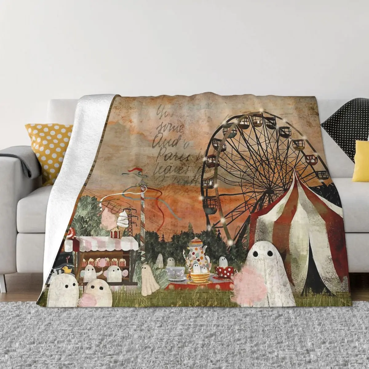 

Покрывало с изображением призрака из кораллового флиса