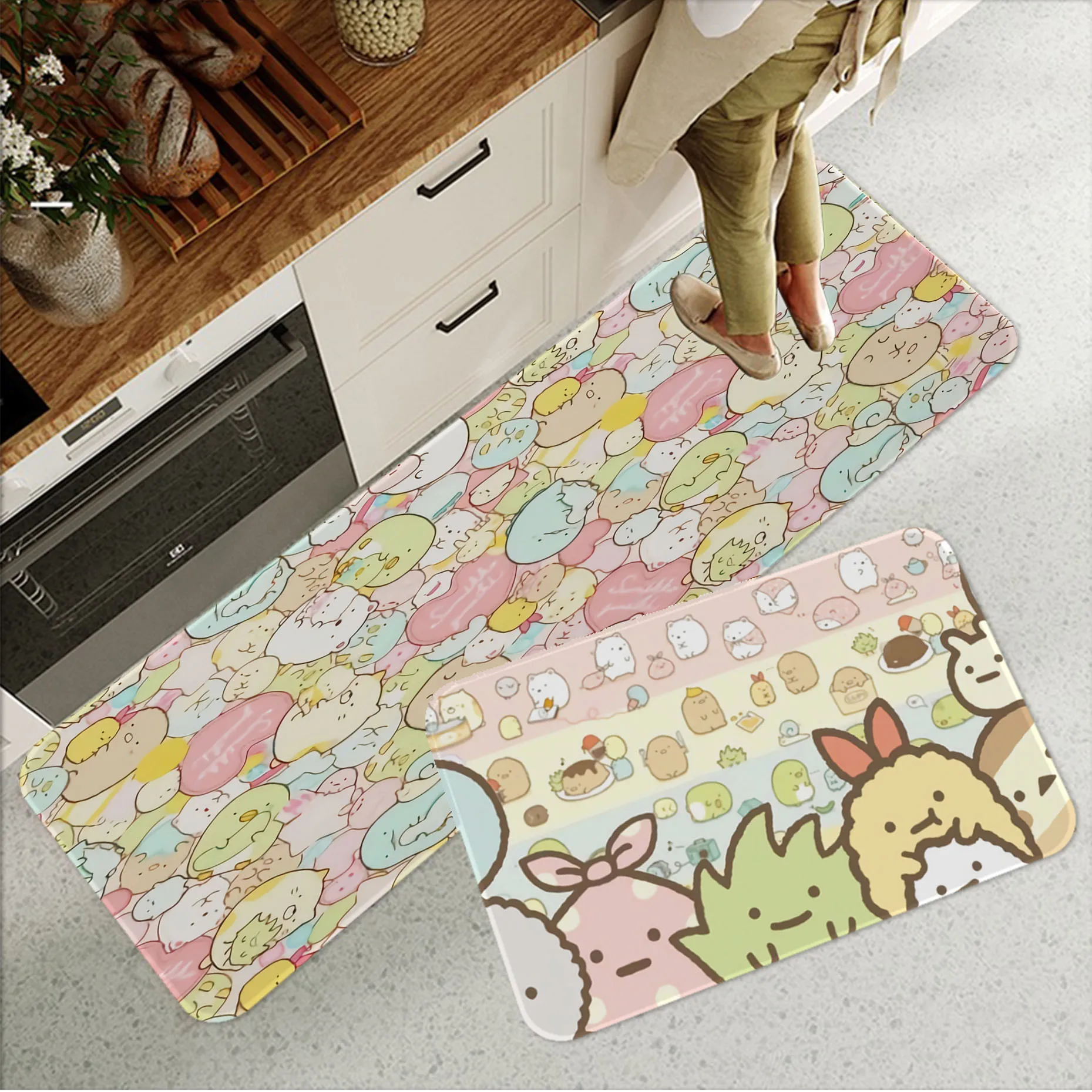 

Sumikko Gurashi Bathroom Mat Retro Multiple Choice Living Room Kitchen Rug Non-Slip Hotel Decor Mat