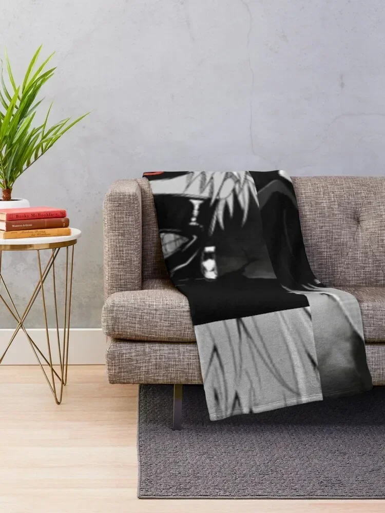 Одеяло Кен Канеки в клетку на диване модные одеяла для путешествий диванов