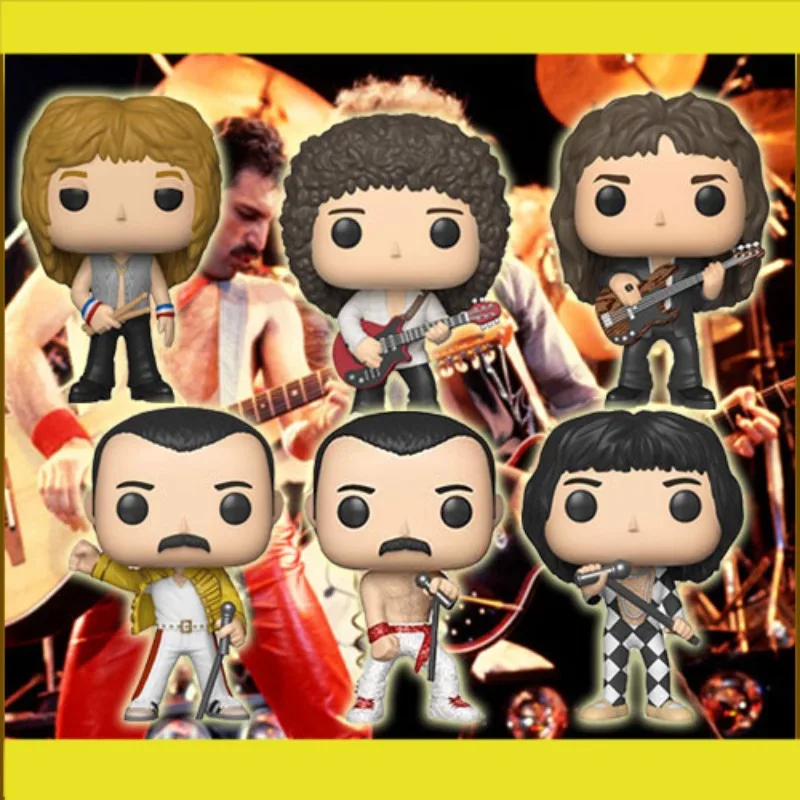 Оригинальный FUNKO POP Rocks Music UK Queen Brian Harold May Модель Фильм Аниме Кукла ручной работы