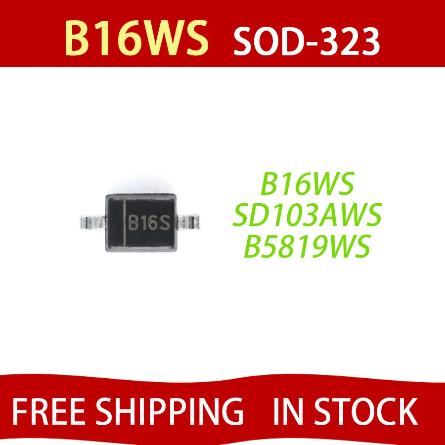 50 шт., светодиод Шоттки B16WS B16S B5819WS SL SD103AWS S4 SOD-323 SMD