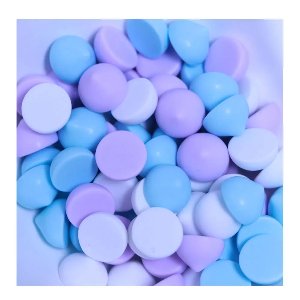 Милые пастельные чип кусочки из смолы) с плоским дном на не сужающемся книзу