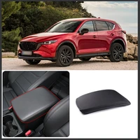 for 2017 2022 mazda cx 5 kf car styling black leather center armrest box cover car interior accessories