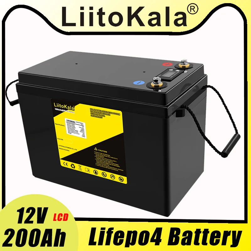 Аккумулятор LiitoKala LiFePO4, 12 В, 4000 Ач, водостойкий, 150 циклов