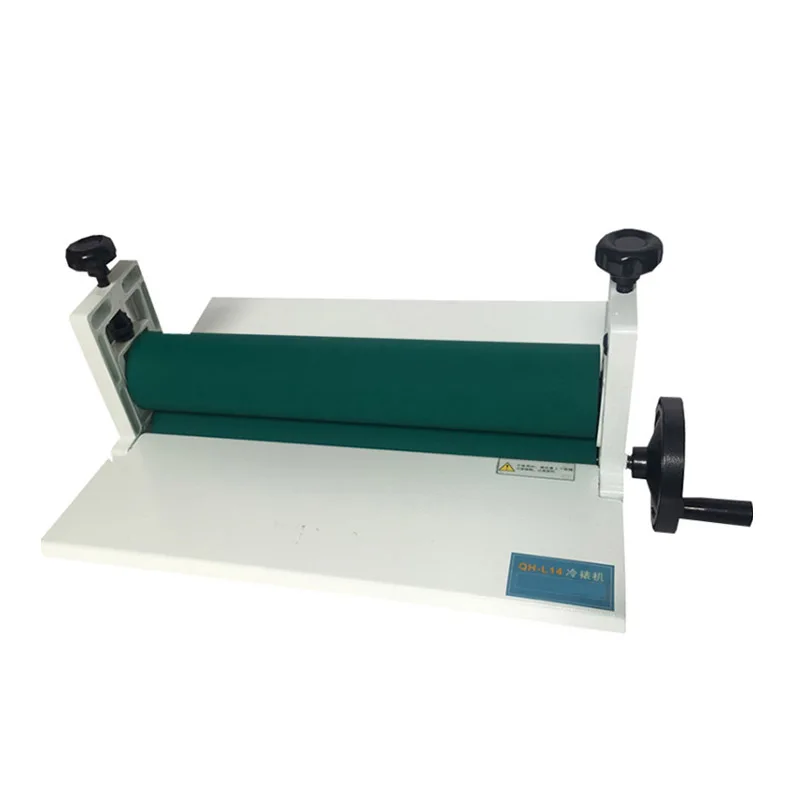 

QH-14 Manual Cold Laminating Machine Small Household Silicone Roller Manual Photo Cold Laminating Machine 15 Inches
