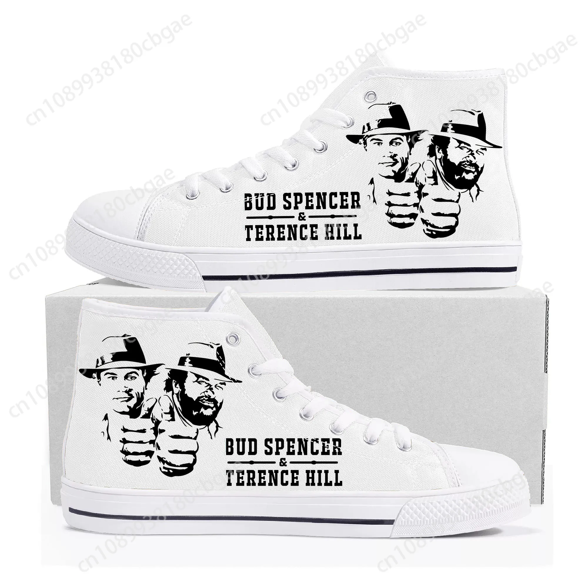 Высокие кроссовки Bud Spencer Terence Hill мужские и женские парусиновые высокого качества