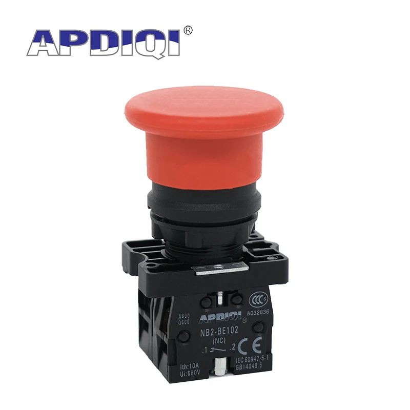 APDIQI 1 шт. XB2 EC42 EC31 40 мм самосброс грибовидной головки пластиковый переключатель