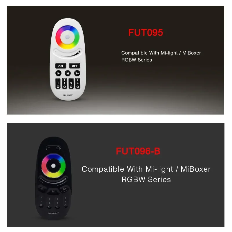 Фото Miboxer 2,4G RGBW / RGB + CCT светодиодный контроллер, 4-зонный или 8-зонный беспроводной пульт дистанционного управления Milight 3 В, светорегулятор яркости, ламповый выключатель milight №4
