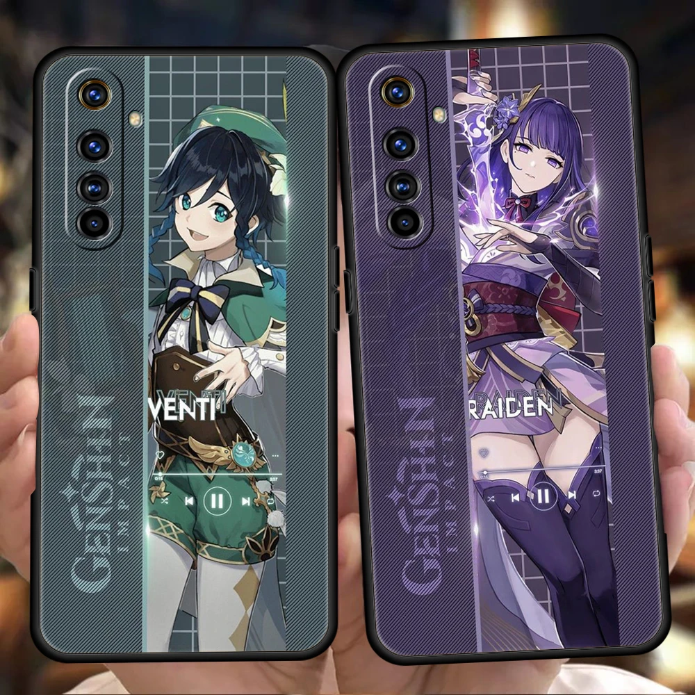 

Anime Genshin Impact Soft Silicone For Realme 8i 9i 9 Pro Plus GT2 Pro C3 6 7 8 Pro C21 C11 C25 Pro 5G Shockproof Phone Cover