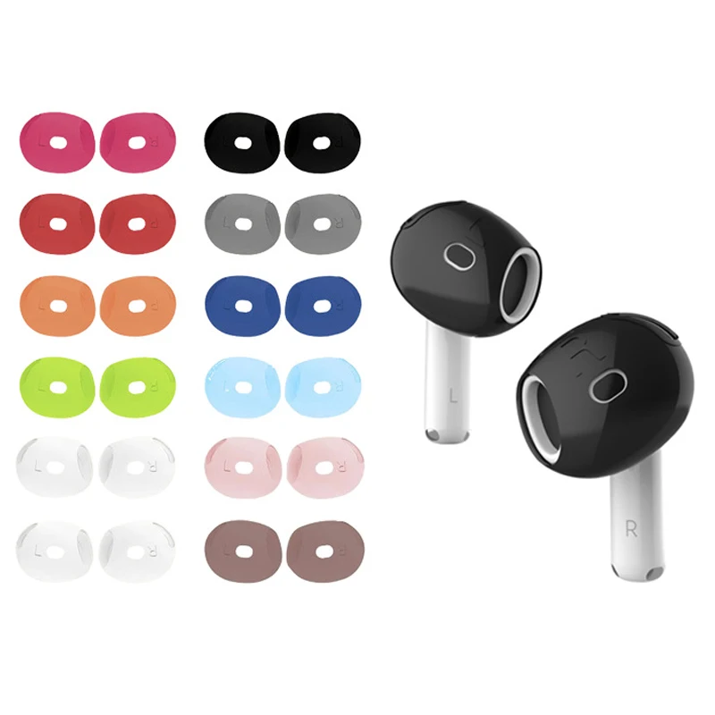 Фото 1 пара силиконовых амбушюр для Airpods 4, чехол, беспроводные наушники, защитные амбушюры, чехлы Airpods 4, подушечки для наушников №1