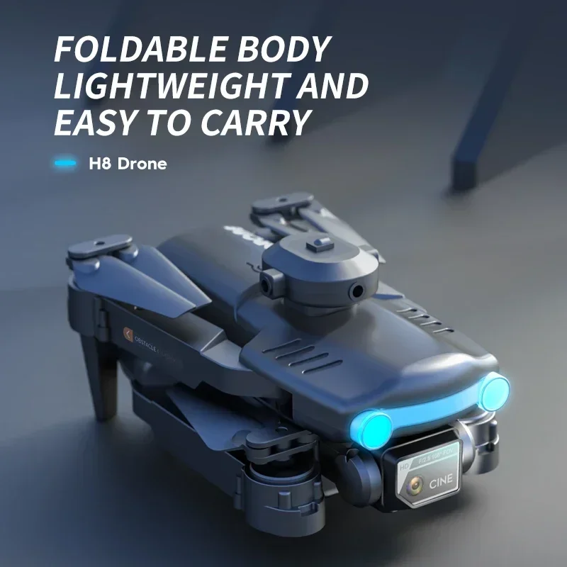 Дрон с двойной камерой MHD 4K H8 умный обход препятствий одна клавиша взлет посадка