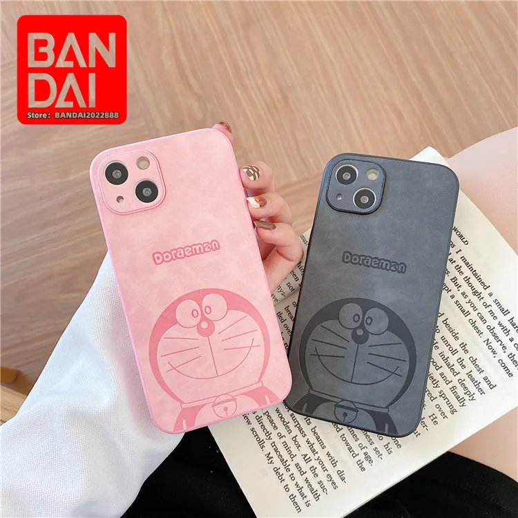 

Suitable For Iphone12 Leather Doraemon Apple 13 Pressure Leather Phone Case Leather Pattern 12promax Silicone Soft Case 8