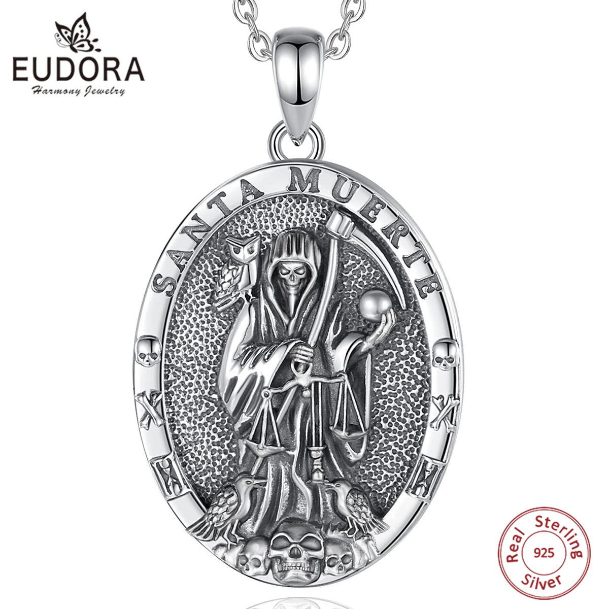 Ожерелье Eudora из стерлингового серебра 925 пробы Santa Muerte