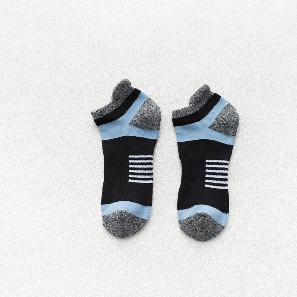 5 Pairs Spring and Summer New Terry Heel Guard Men Sports Boat Socks Professional Running Women Athletic Socks Dropshipping