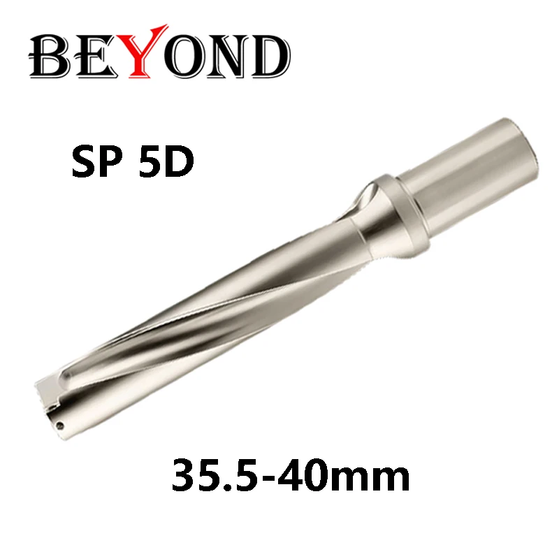 BEYOND 5D 35.5mm 36 37 38 39 40mm U Drill SPGT 11 1pcs SP Flat Bottom Quick Drill Internal Coolant Violent Drilling