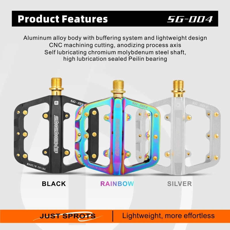 SIXSIXONE SG-004 ультралегкие педали для горного велосипеда из алюминиевого сплава с