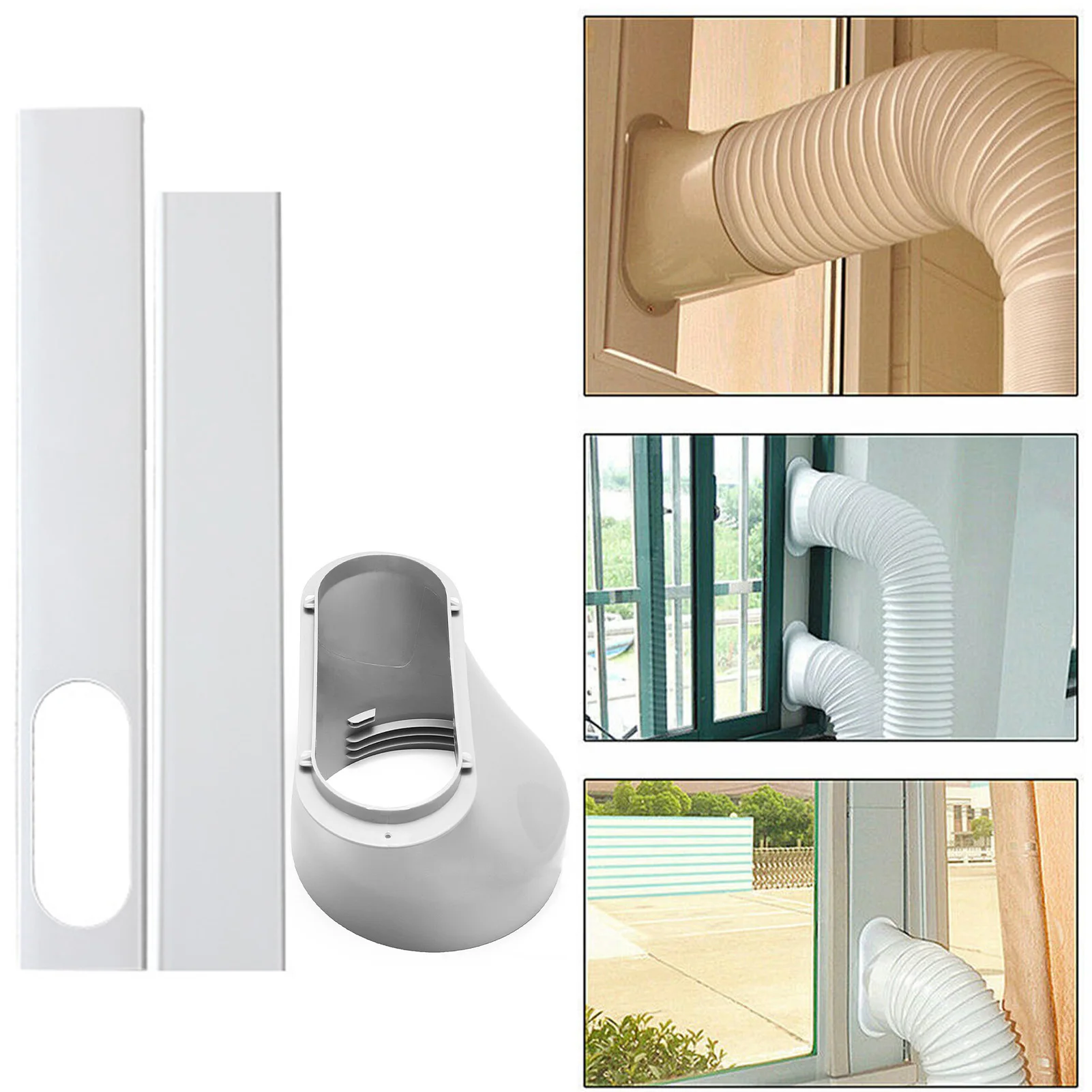

Adjustable Portable Air Conditioner Window Kit Slide Plate Wind Shield Window Adaptor Connector For Air Conditioner Hoses